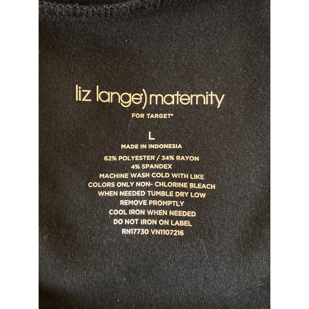 Liz Lange Target Maternity Cardigan Open Front 3/4 Bell Sleeve Black NOS Sz L - Picture 3 of 3